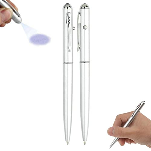 2 Stück Unsichtbare Verschwinden Tinte UV Light Pen Unsichtbare Tinte Geheimnachricht Detektor Kugelschreiber Magic Unsichtbare Tinte Kugelschreiber Geschenke von Mrisata