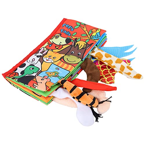 Mrisata Baby Puzzle Spielzeug Schwanz Tuch Buch Säuglings Früherziehung Anti Tear Hand Scratch Tuch Buch für (Buch zum Thema Welpenschwanzstoff) von Mrisata