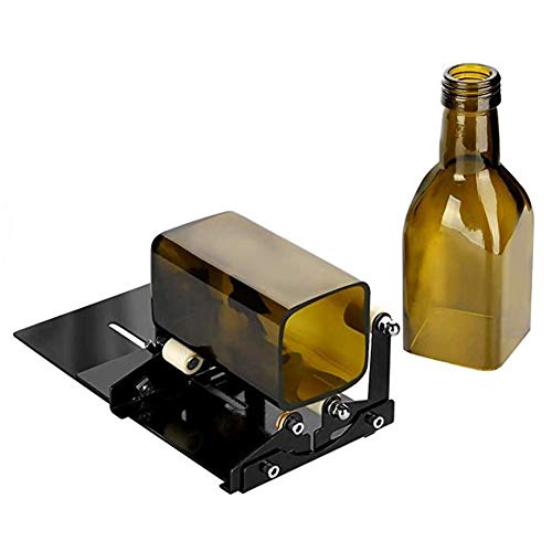 Mrisata Weinflaschenschneider, Flaschenglas-Flaschenschneider, Schneidwerkzeug-Set, Quadratische Runde Flaschenschneidemaschine von Mrisata