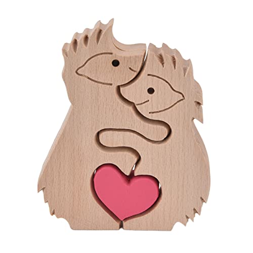 Personalisiertes Bären-Familienpuzzle aus Holz, Familienpuzzle, Holzpuzzle-Skulptur, Personalisiertes Geschenk Mama, Papa, Muttertag, Vatertag, Geburtstagstier, Einzigartige von Mrisata