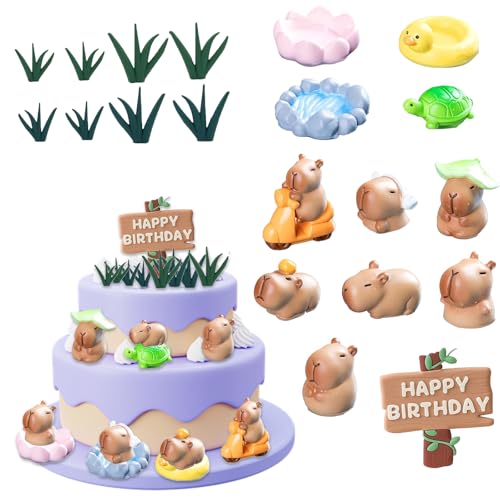 Mrltau 20 PCS Capybara Geburtstag Deko, Mini Capybara Tortendeko, Kugelfisch Capybara Sachen, Partyzubehör Capybara Tierpflanzen, Capybara Figuren, Capybara Spielzeug Mrltau 20 PCS Capybara Geburtstag Deko, Mini Capybara Tortendeko, Kugelfisch Capybara Sachen, Partyzubehör Capybara Tierpflanzen, Capybara Figuren, Capybara Spielzeug von Mrltau