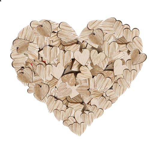 Mrltau 200 pcs Kleine Holzherzen Scheiben, Streudeko Herzen, Junge Mädchen Streudeko, Hochzeit DIY Handwerk Heimdekoration, Holzherzen Streudeko Taufe. von Mrltau