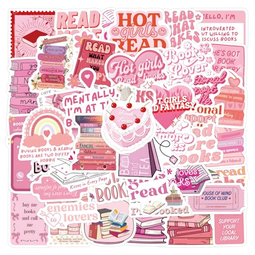 Mrltau 60 Pcs Scrapbook Stickers, Cute Stickers, Book Merch, Kindle Accessories, Bookish Sticker für Book Lovers, Kindle Zubehör, Kindle Sticker Aesthetic Stuff Clean Girl von Mrltau