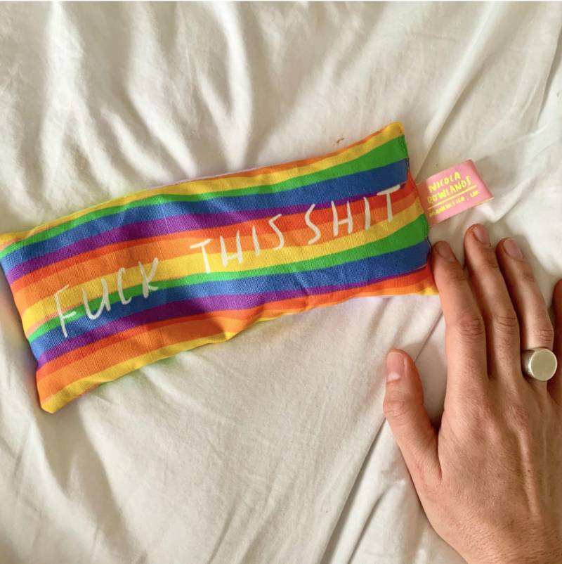 Fts Sweary Illustrierte Regenbogen Handgemachte Lavendel Augentasche Geschenk Für Erwachsene von MsSpanner