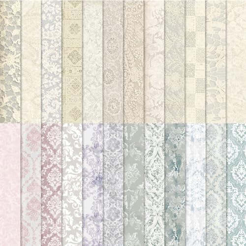 48 Blatt Barock Muster Scrapbooking Papier 24 Motive Aquarellmotiv Dekorpapier Bastelpapier Block mit Muster 6 "X 6" Decoupage Papier Dekorativ Motivpapier für DIY Kartenherstellung Basteln Zubehör von Mtbricey