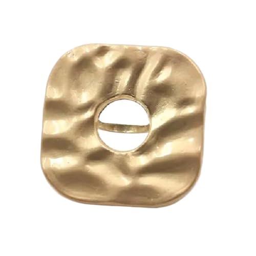 10 Stück 22mm quadratische Metallknöpfe in Gold und Silber für Pullover und Mäntel, Farbe 1, Einheitsgröße 10 Stück von Mtjujuswo