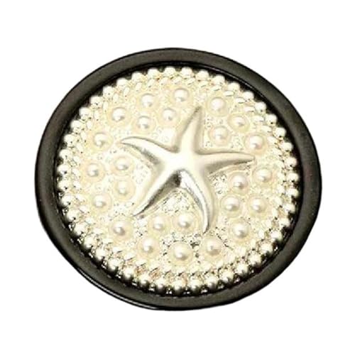 6 Stück 18-25mm luxuriöse Perlen- und Strass-Ösenknöpfe, Farbe 3, 25mm 6 Stück von Mtjujuswo