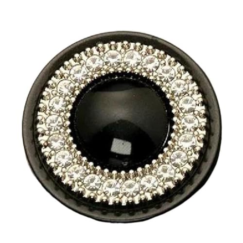 6 Stück 18-25mm luxuriöse Perlen- und Strass-Ösenknöpfe, Farbe 7, 25mm 6 Stück von Mtjujuswo