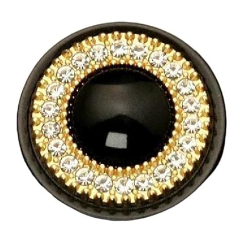 6 Stück 18-25mm luxuriöse Perlen- und Strass-Ösenknöpfe, Farbe 8, 25mm 6 Stück von Mtjujuswo