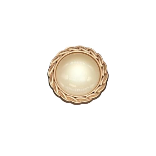 6 Stück 25mm luxuriöse goldfarbene Perlen-Blumen-Metallknöpfe zum Nähen und Basteln, Farbe 16, 18mm 6 Stück von Mtjujuswo