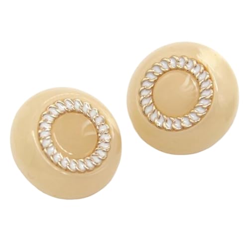 6 Stück Metallknöpfe für Kleidung, Mantel, Anzug, Blazer, Nähen, handgefertigte Dekorationen, 18/21/25mm, Beige, 18mm 6 Stück von Mtjujuswo