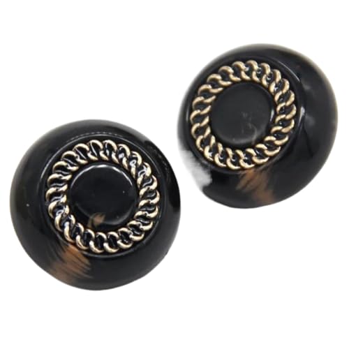 6 Stück Metallknöpfe für Kleidung, Mantel, Anzug, Blazer, Nähen, handgefertigte Dekorationen, 18/21/25mm, Schwarzbraun, 18mm 6 Stück von Mtjujuswo