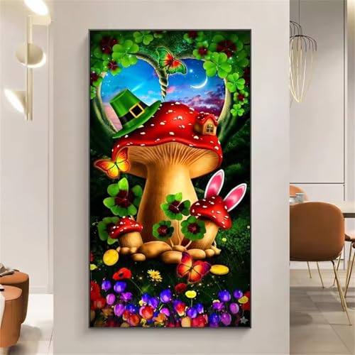 Mushrooms Diamond Art Kits for Adults-Anime Painting by Numbers Diamond Painting Kit for Kids Beginners,DIY Full Square Drill Diamond Painting Art and Crafts for Home Wall Decor 100x210cm von Muaor