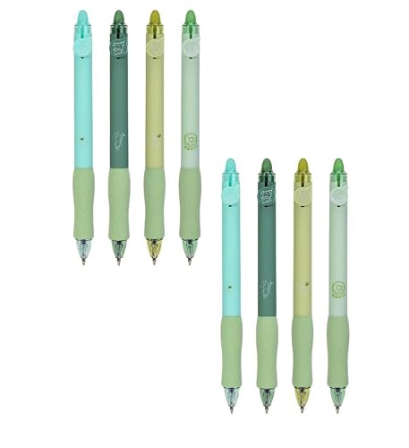 4 Stück Radierbarer Kugelschreiber, Erasable Pen Set einziehbare Tintenroller Radierbar für Studenten Geschenk, Radiergummi Stift,Schul Bürobedarf (0,5mm Mine) (2) von Muium(TM)