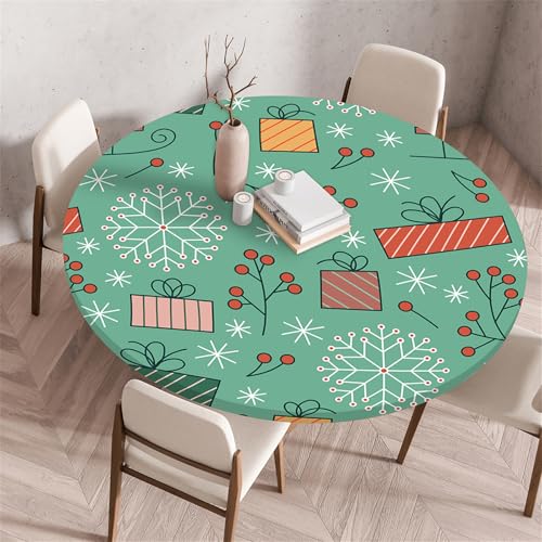 Muiuou Tischdecke Outdoor Rund, Drucken Rund Tischdecken Antifouling Abwaschbar Polyester Tischtuch, Dauerhaft Kratzfest für Wohnzimmer Esszimmer Garten Dekoration (Durchmesser 120cm,Stil 8) von Muiuou