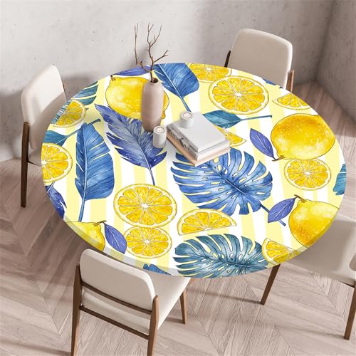 Muiuou Tischdecke Outdoor Rund, Drucken Rund Tischdecken Antifouling Abwaschbar Polyester Tischtuch, Dauerhaft Kratzfest für Wohnzimmer Esszimmer Garten Dekoration (Durchmesser 70cm,Stil 17) von Muiuou