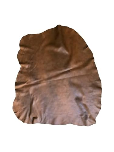 Hochwertiges Crazy Horse, pflanzlich gegerbtes Nappaleder aus weichem Schaffell, echtes Leder, keine Löcher und Schnitte, Hellbraun, Used-Look (6–7 m²) von Mulch Leather Co