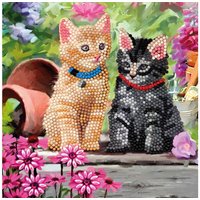 Diamond Painting "Crystal Art Card" - Cat Friends von Craft Buddy