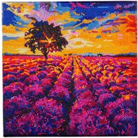 Diamond Painting "Crystal Art Kit", 30 x 30 cm - Lavender Field von Multi