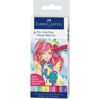 Faber-Castell Pitt Artist Pen Manga Shôjo Set, 6 Stifte von Faber-Castell