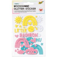 Moosgummi Glitter-Sticker - Rainbow von Multi