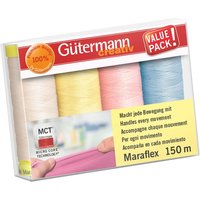 Nähfaden-Set Maraflex, 4 Spulen - Pastell, Col. 3 von Multi