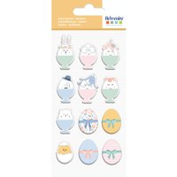 Puffy Sticker "Funny Eggs" von Multi