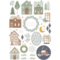 Rub On Transferfolie "Home for Christmas" von Multi