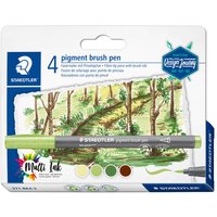 STAEDTLER Brush Pens, 4er-Set - Forest Colours von Multi