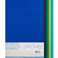 Samtpapier, selbstklebend - Blau/Grün von Multi