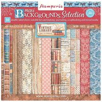 Scrapbook-Block "Vintage Library Backgrounds" von Stamperia