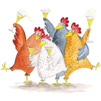 Serviette "Celebrating Chickens" von ambiente