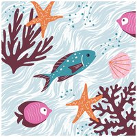 Serviette "Ocean Safari" von Paper+Design