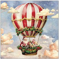 Serviette "Santa's Air Ballon" von ambiente