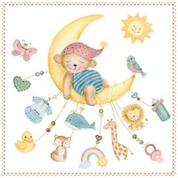 Serviette "Sleepy Teddy Bear" von ambiente