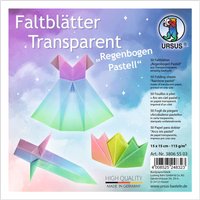 Transparentpapier-Faltblätter "Regenbogen Pastell" von Multi