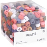 itoshii Perlenmix "Ponii Beads" - Matt Dark Earthy von Multi