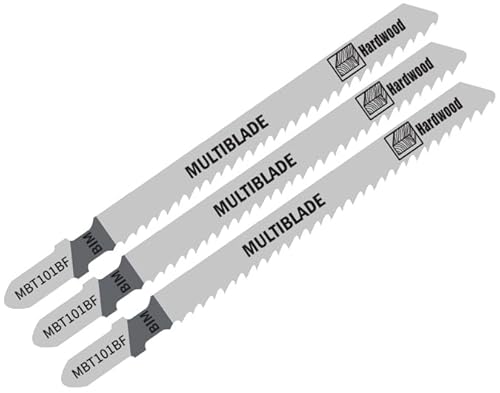 Multiblade Stichsägeblatt, für Hartholz, 100mm, Standard, splitterfrei, 3 Stück von Multiblade