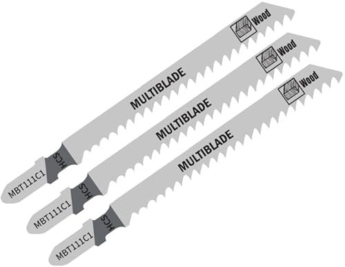 Multiblade Stichsägeblatt, für Holz, 100mm, Grob, 3 Stück von Multiblade