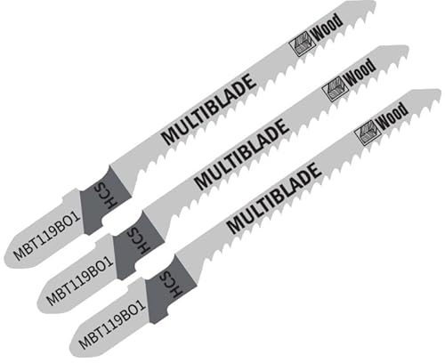 Multiblade Stichsägeblatt, für Holz, 75mm, Extra schmal, 3 Stück von Multiblade