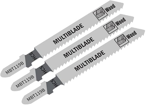 Multiblade Stichsägeblatt, für Holz, 75mm, Standard, 3 Stück von Multiblade