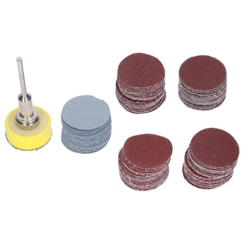 100Pcs Sanding Discs Kit, Alumina Stainless Steel, Fast Change Disc Set for Metal, Plastic, Wood Polishing, 5 Grits Included, 1in Diameter von Multizenic