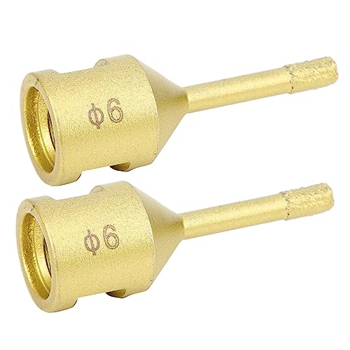 2 Stück goldener Lochsägen-Bohreröffner, M14-Gewinde, 6 mm Lochdurchmesser, zum Bohren von Marmorbeton, Lötprozess, robust und leistungsstark von Multizenic