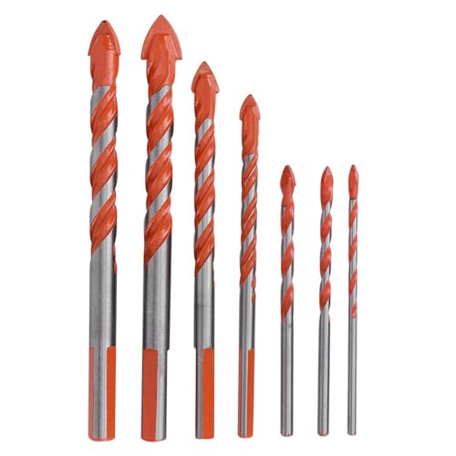 7-teiliges Zentrierbohrer-Set für Keramikfliesenbohrer, DIY-Werkzeugsatz zum Bohren von Wandlöchern, inklusive Größen 3 mm, 4 mm, 5 mm, 6 mm, 8 mm, 10 mm und 12 mm, von Multizenic