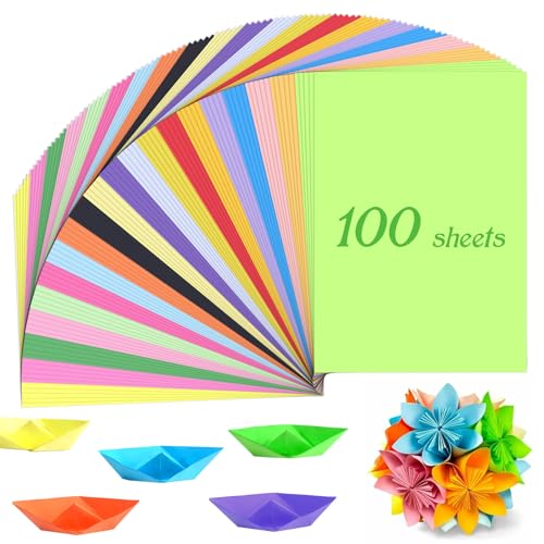 MumdoYAL 100 Blatt buntes Papier A4，buntes Papier，Origami Papier，buntpapier，Origami Papier für Diy Origami und Bastelprojekte(70 g/m²) (100 Blatt)（20 Farben） von MumdoYAL