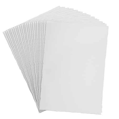 Mumjooyi Aquarellpapier Büttenpapier Handgeschöpftes Papier 28 x 19cm Strukturpapier Dickes Papier für Zeichnen Skizzieren Einladungen Schreiben Diy Kunst (25 Blätter) von Mumjooyi
