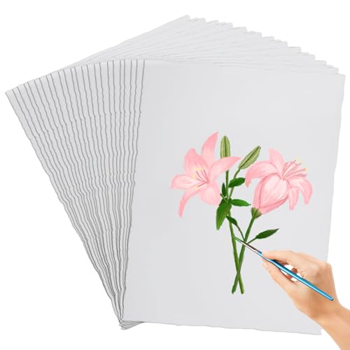 Mumjooyi Büttenpapier Handgeschöpfte Papier Aquarellpapier - 300GSM 28 x 19cm Strukturpapier Dickes Papier für Einladungen Zeichnen Skizzieren Schreiben DIY von Mumjooyi