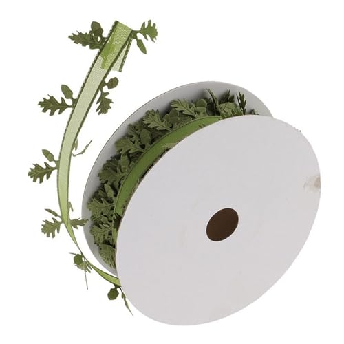 21 Meter Blattbänder, 40 mm breit, Weihnachtsverpackungsband zum Verpacken von Weihnachtskranz, Schleifen, Hochzeitsdekoration 21 Meter Blattbänder, 40 mm breit, Weihnachtsverpackungsband zum Verpacken von Weihnachtskranz, Schleifen, Hochzeitsdekoration von Mumuve