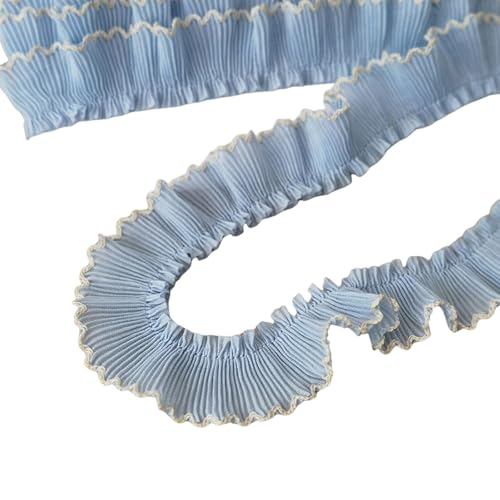 3 cm Chiffon-Spitzenborte, klassische Farbe, gerüscht, Spitzenborte mit zartem Hundezahn, für Kleidung, Heimdekoration, Verzierung 3 cm Chiffon-Spitzenborte, klassische Farbe, gerüscht, Spitzenborte mit zartem Hundezahn, für Kleidung, Heimdekoration, Verzierung von Mumuve