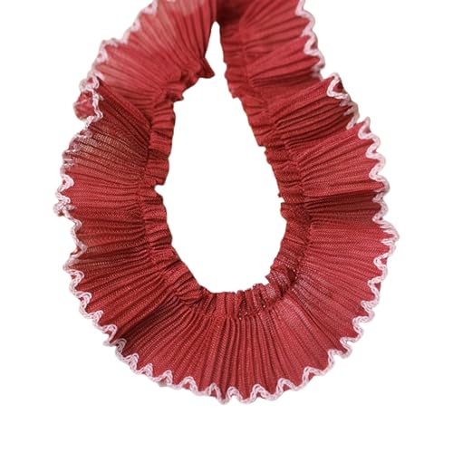 3 cm Chiffon-Spitzenborte, klassische Farbe, gerüscht, Spitzenborte mit zartem Hundezahn, für Kleidung, Heimdekoration, Verzierung 3 cm Chiffon-Spitzenborte, klassische Farbe, gerüscht, Spitzenborte mit zartem Hundezahn, für Kleidung, Heimdekoration, Verzierung von Mumuve